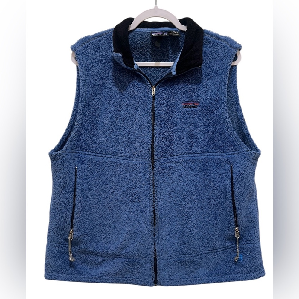 Patagonia Deep pile Sherpa Retro X Women’s Large fleece blue vest/jacket